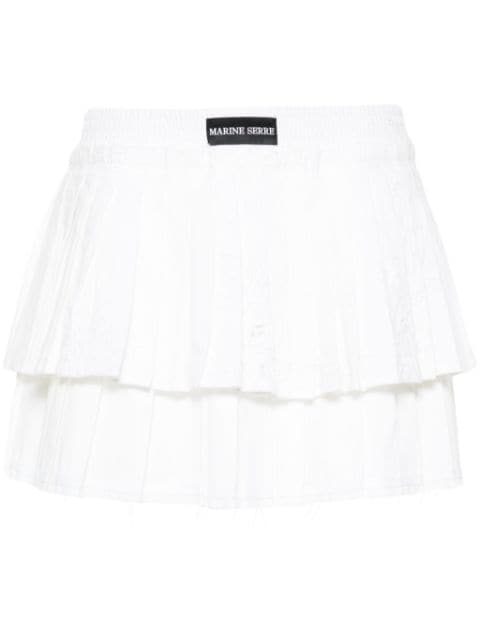 Marine Serre pleated mini skirt