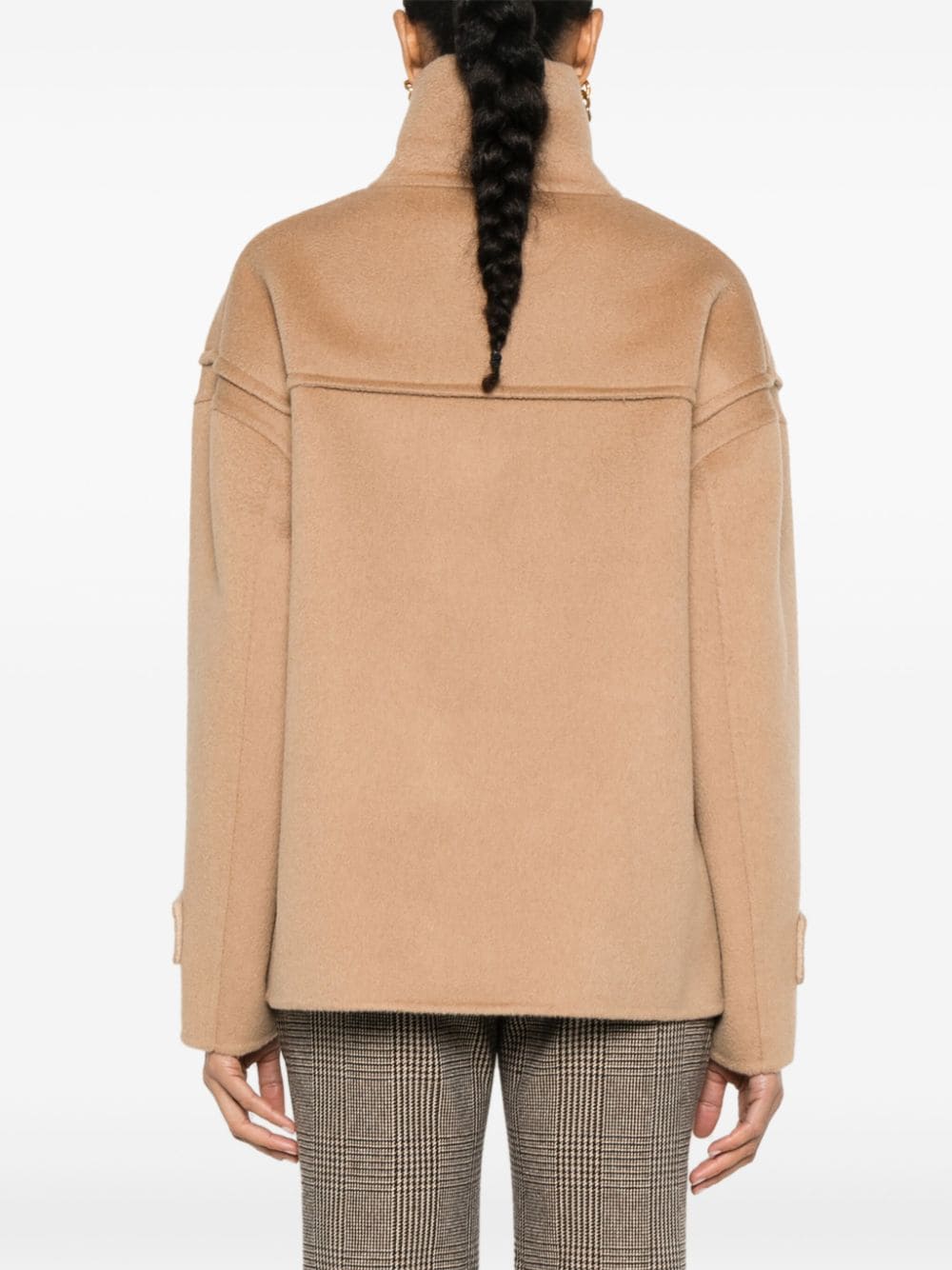 Shop Kiton Brushed Single-breasted Coat In Neutrals