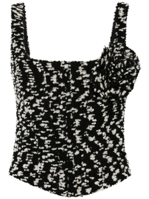 Giuseppe Di Morabito floral-appliqué bustier top 