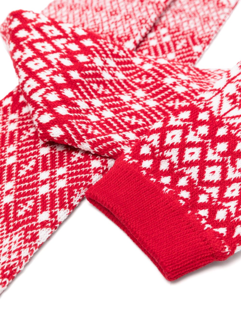 DSQUARED2 patterned-jacquard leg warmers - Rood