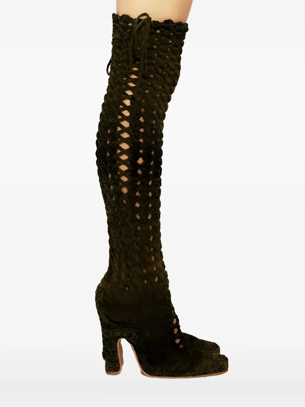 Isa Boulder open-design boots | Green | Image 1