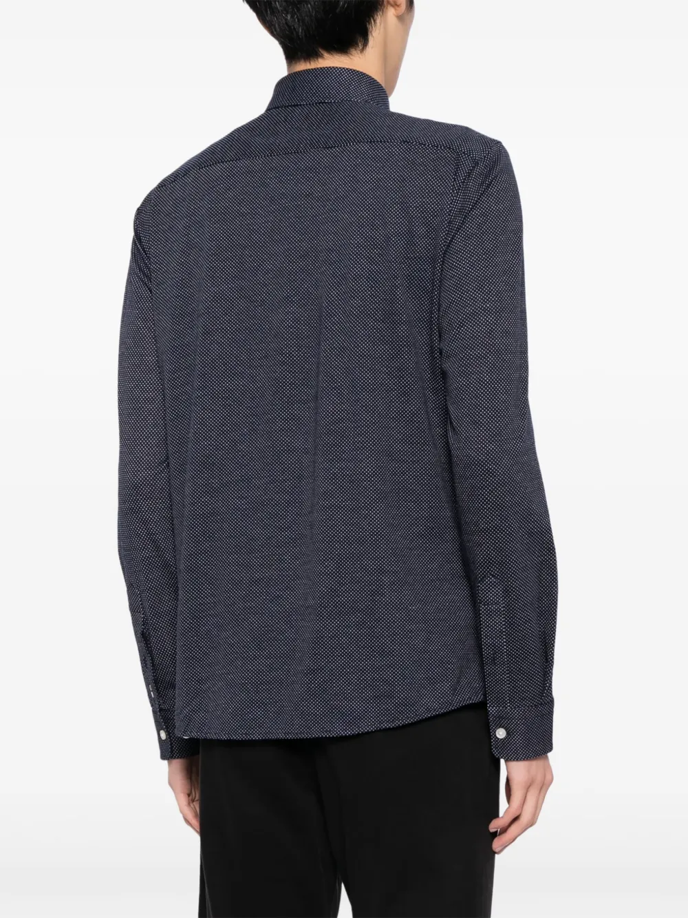 BOSS Jersey overhemd Blauw