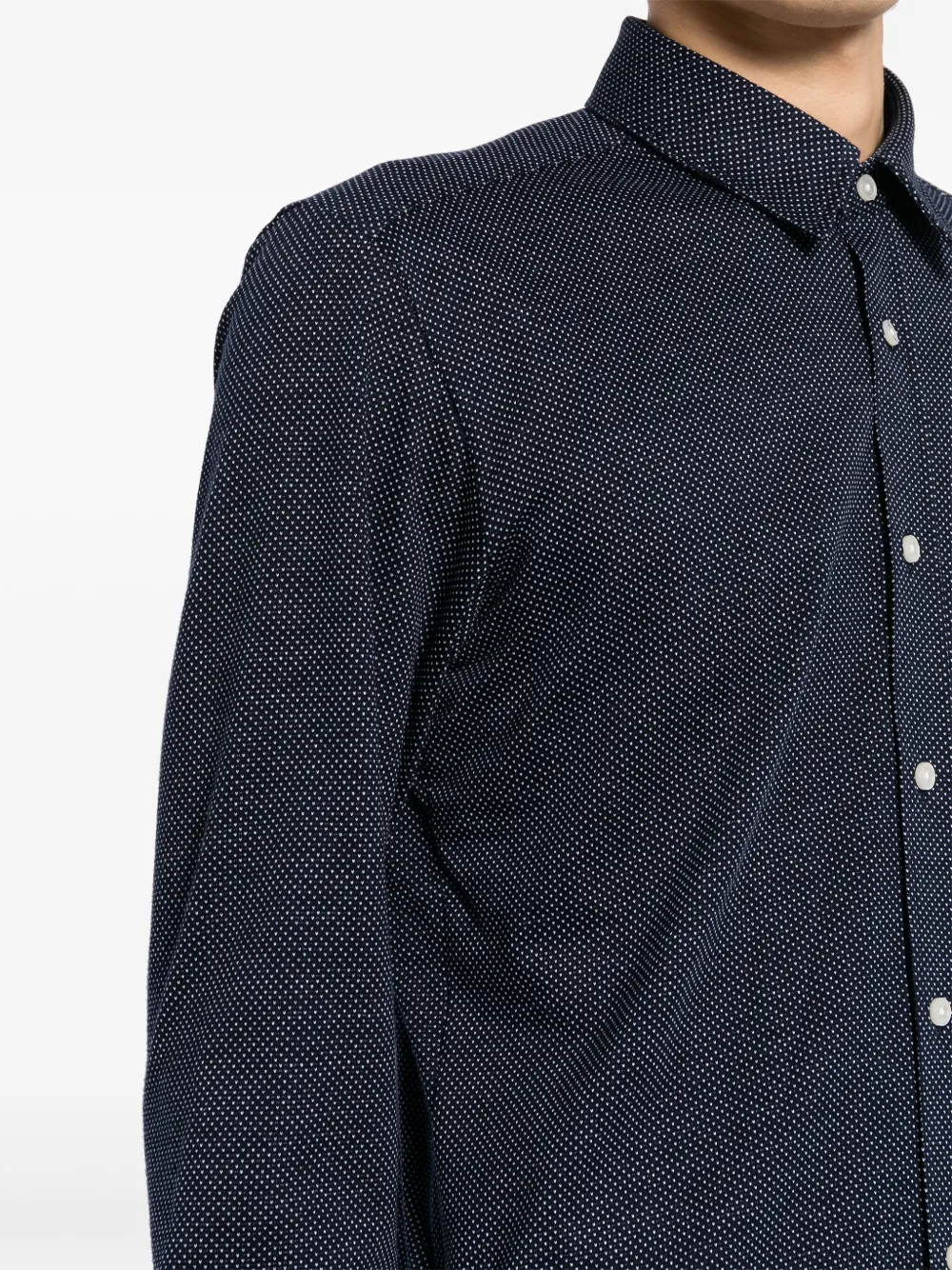 BOSS Jersey overhemd Blauw