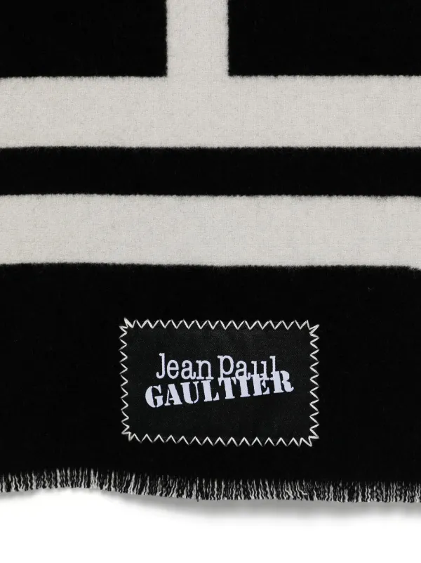 Jean Paul Gaultier logo-print Scarf | Black | FARFETCH UZ