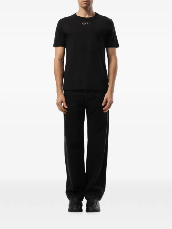 Diesel T-shirt With Metallic Oval D | Black | FARFETCH