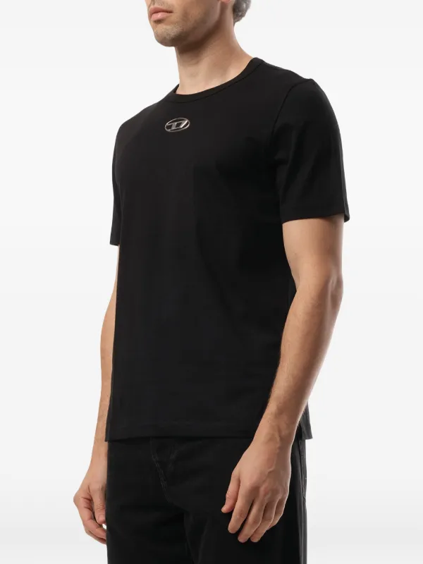 Diesel T-shirt With Metallic Oval D | Black | FARFETCH