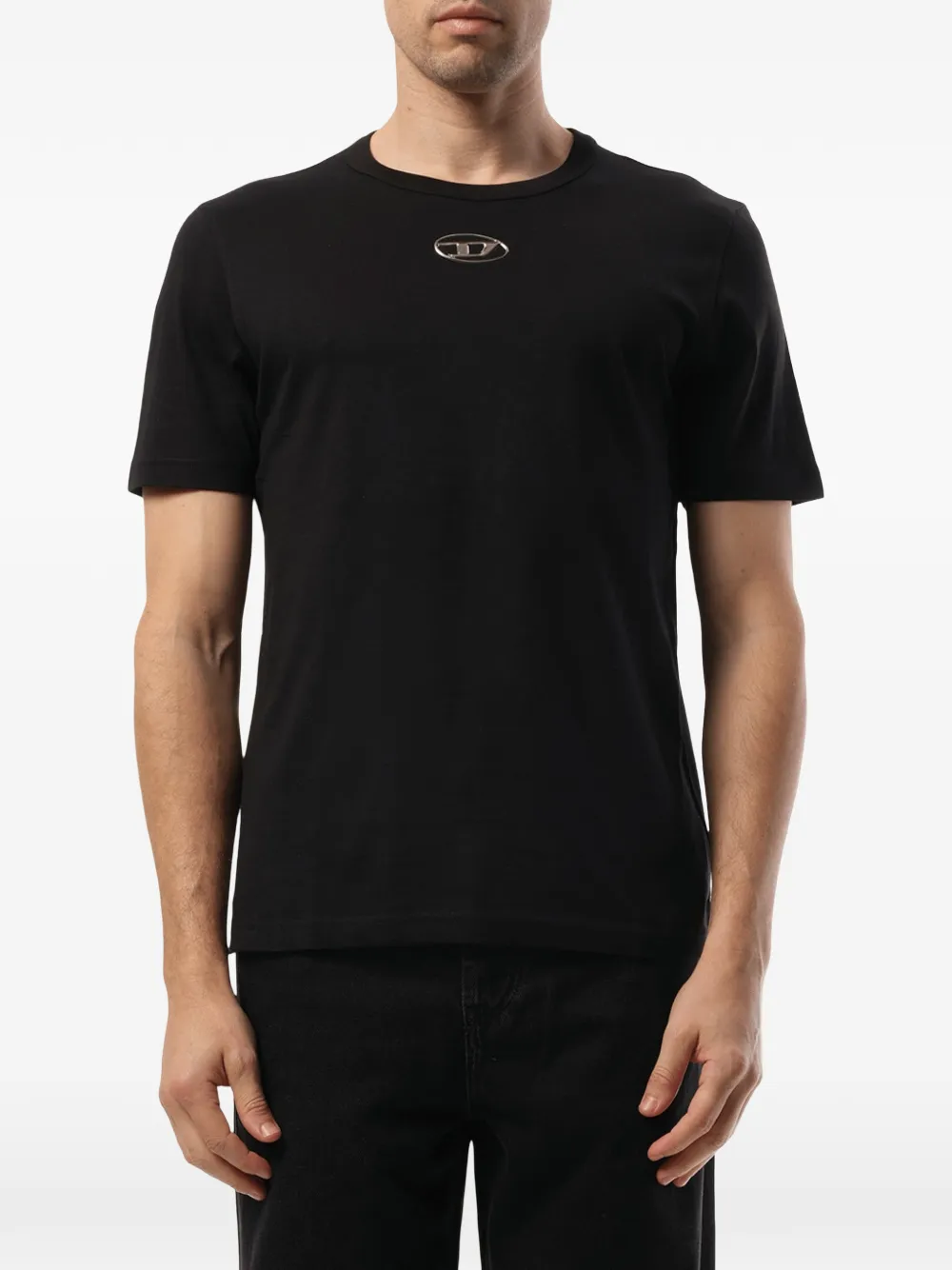 Diesel Oval D T-shirt Zwart