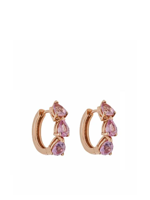 Jewels Aficionado aretes en oro rosa de 18kt con zafiro rosa