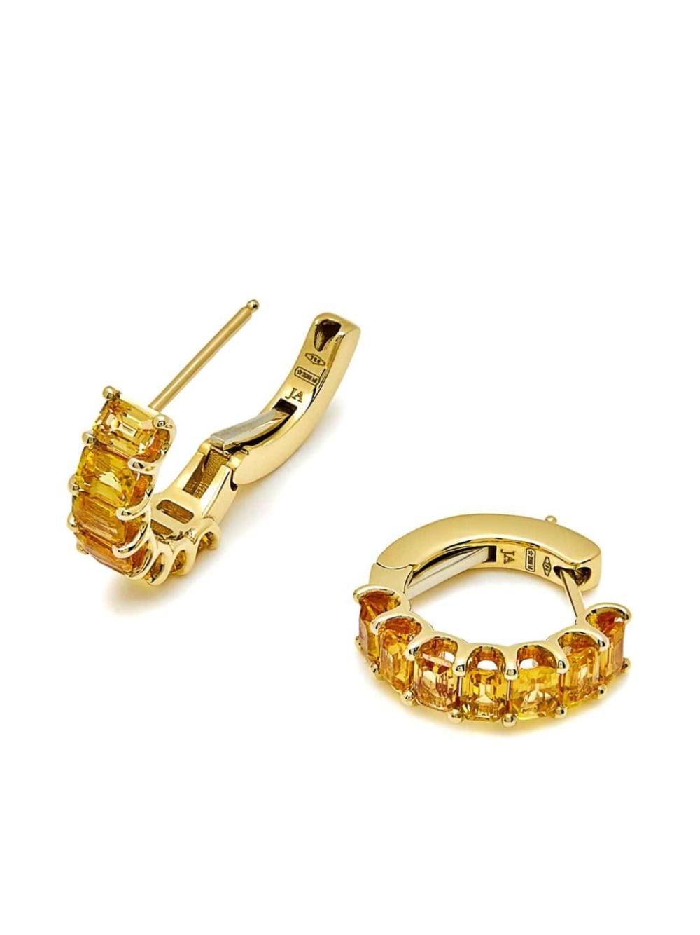 Jewels Aficionado 18kt yellow gold sapphire earrings - Goud