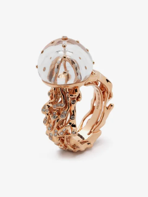 Bibi van der Velden 18kt rose gold Jellyfish diamond ring