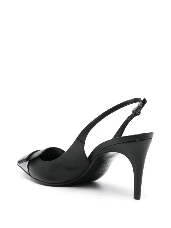 直営店‐Sergio Rossi‐ Sr1 スリングバック 75mm パンプス Sergio Rossi sr1 75mm スリングバック パンプス | ブラック