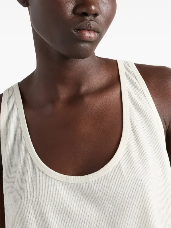 Prada リブニット トップ | ニュートラル | FARFETCH JP