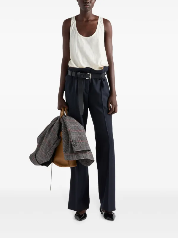 Prada リブニット トップ | ニュートラル | FARFETCH JP