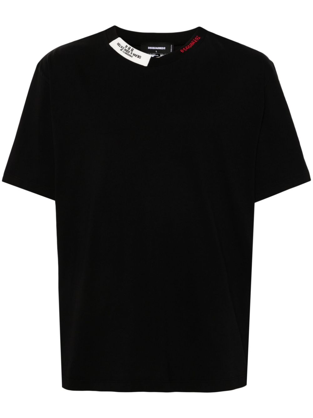 DSQUARED2 T-shirt met geborduurd logo Zwart