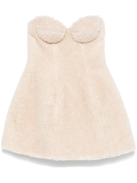 Giuseppe Di Morabito faux-shearling mini dress