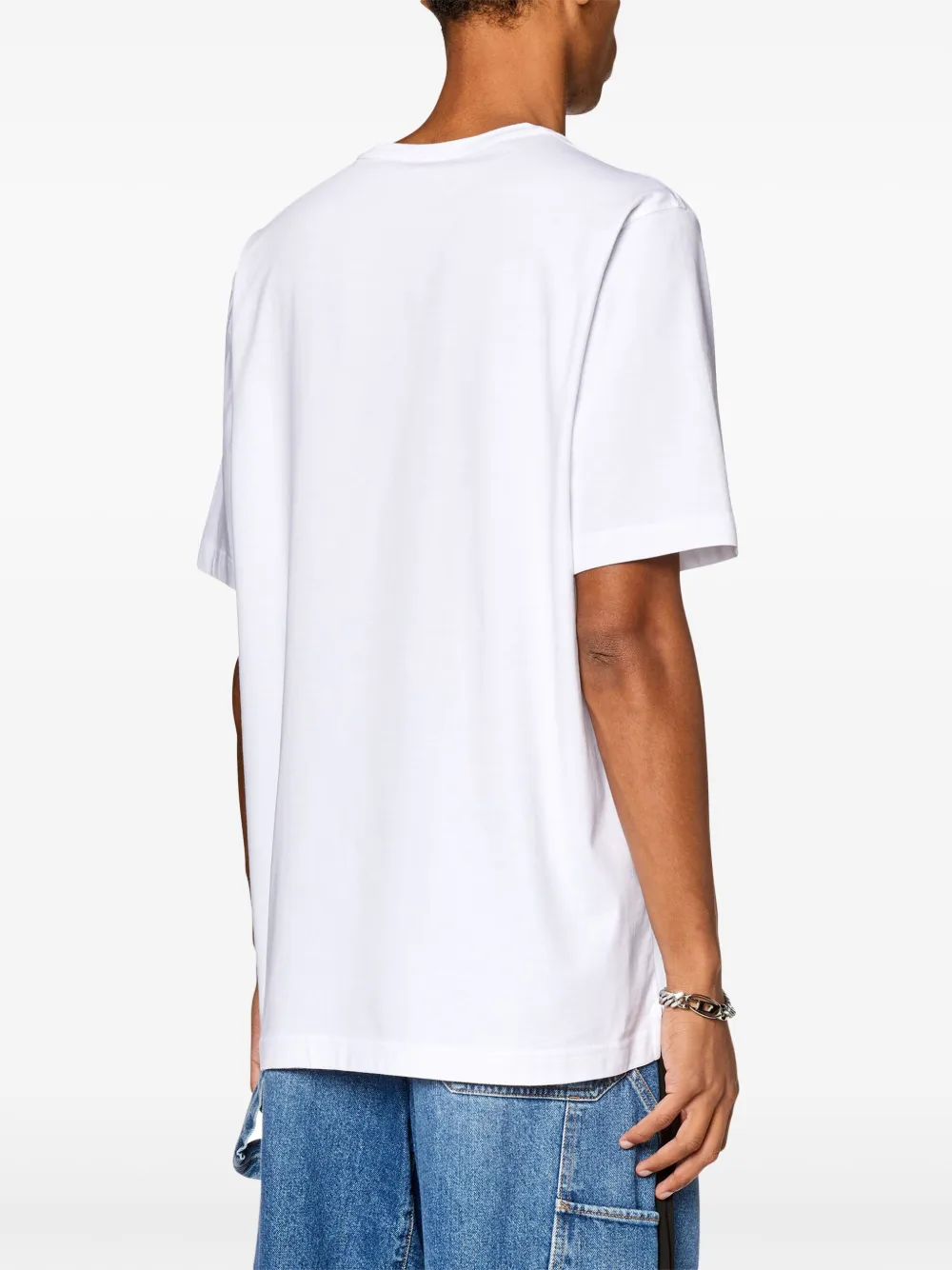 Diesel T-madjust-tr Cotton T-shirt In White