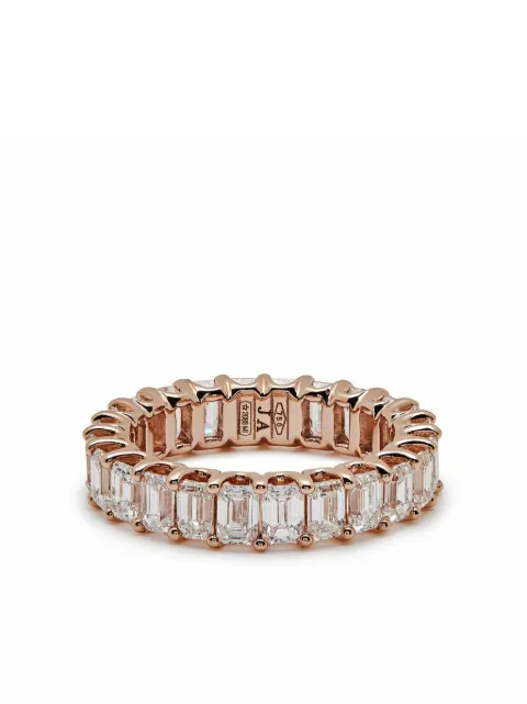 Jewels Aficionado anillo infinito en oro rosa de 18kt con diamantes