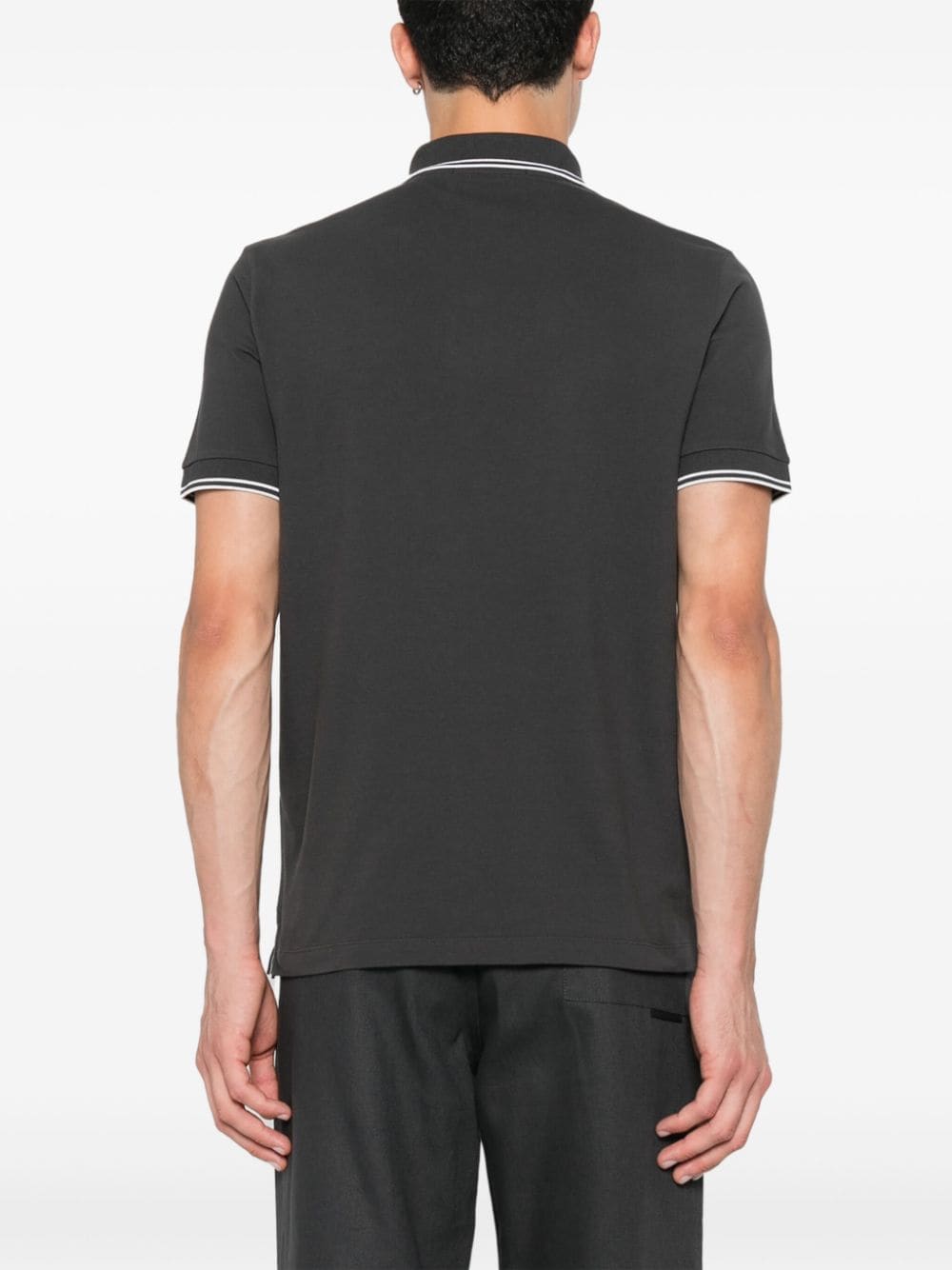 Shop Stone Island Short-sleeve Polo Shirt In 灰色