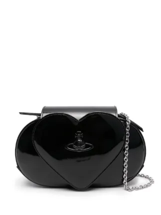 Vivienne Westwood Jonny Heart Flap Cross Body Bag | Black