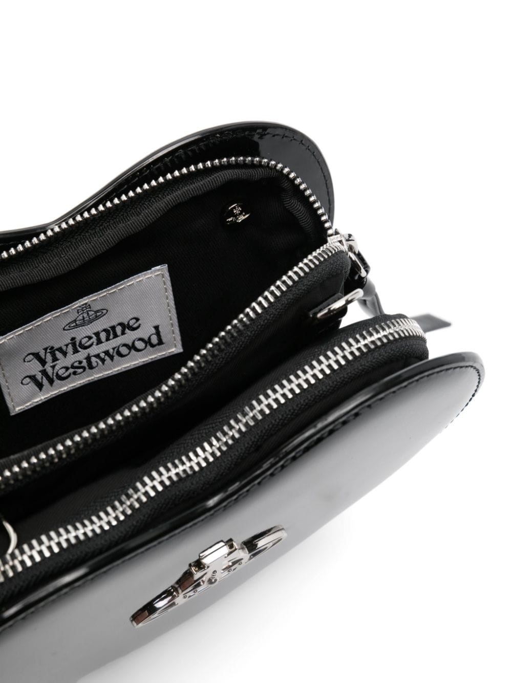 Shop Vivienne Westwood Louise Heart Cross Body Bag In Schwarz