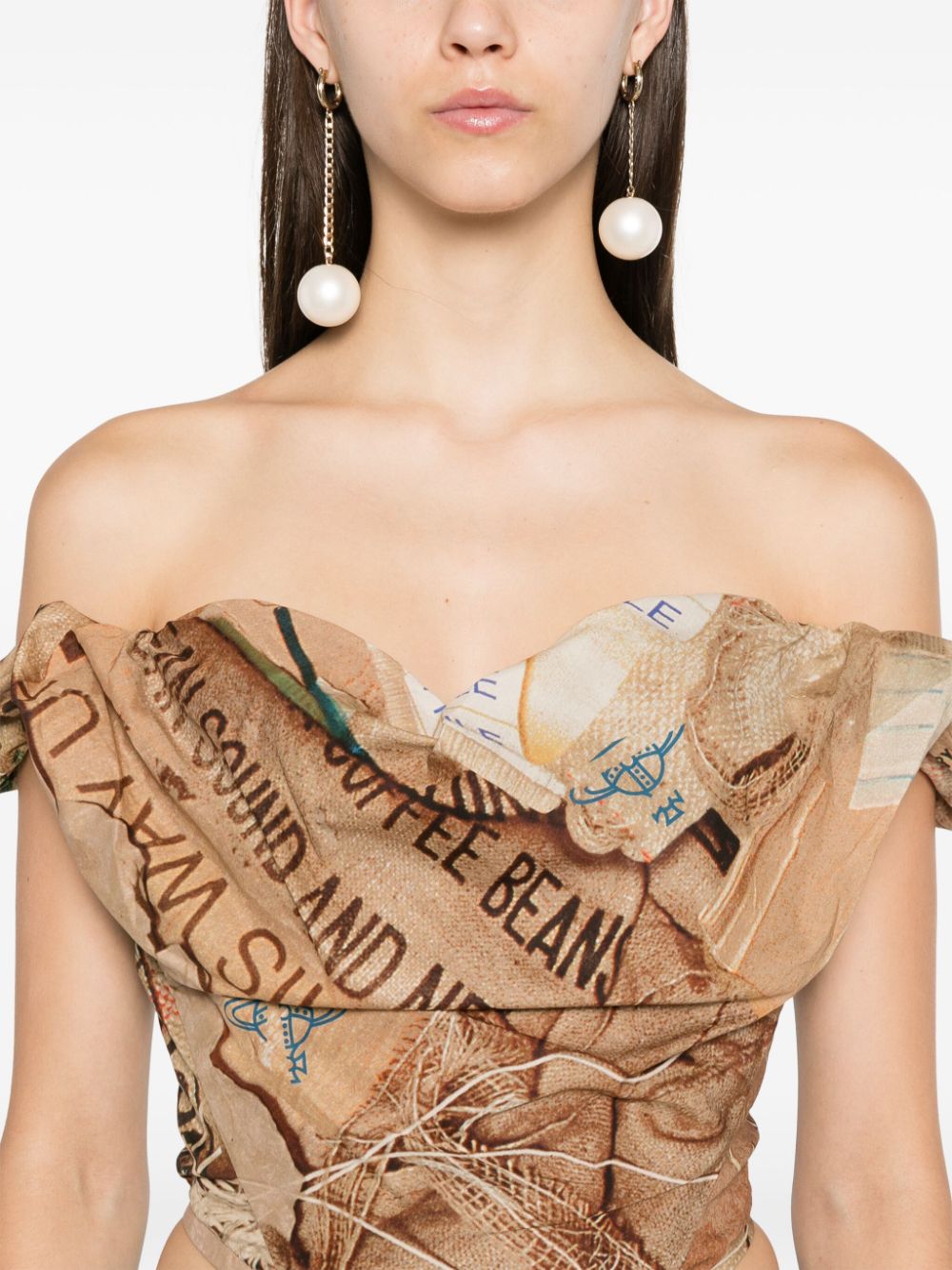 Shop Vivienne Westwood Sunday Corset Top In Neutrals