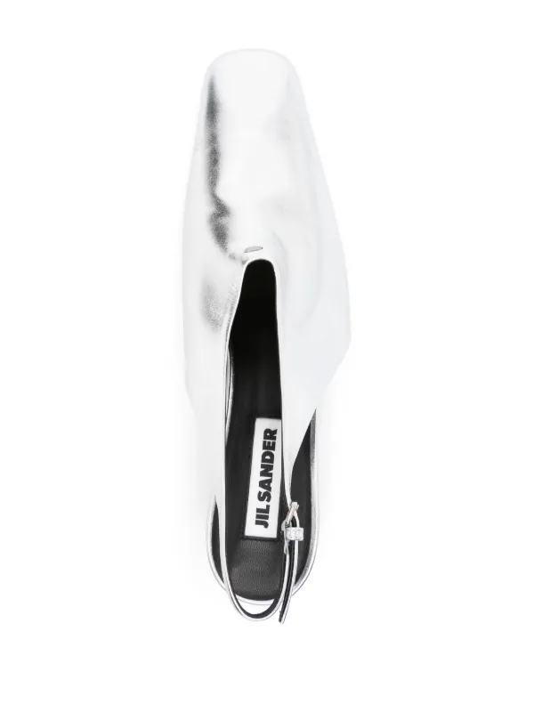 Jil Sander レザーパンプス | シルバートーン | FARFETCH JP