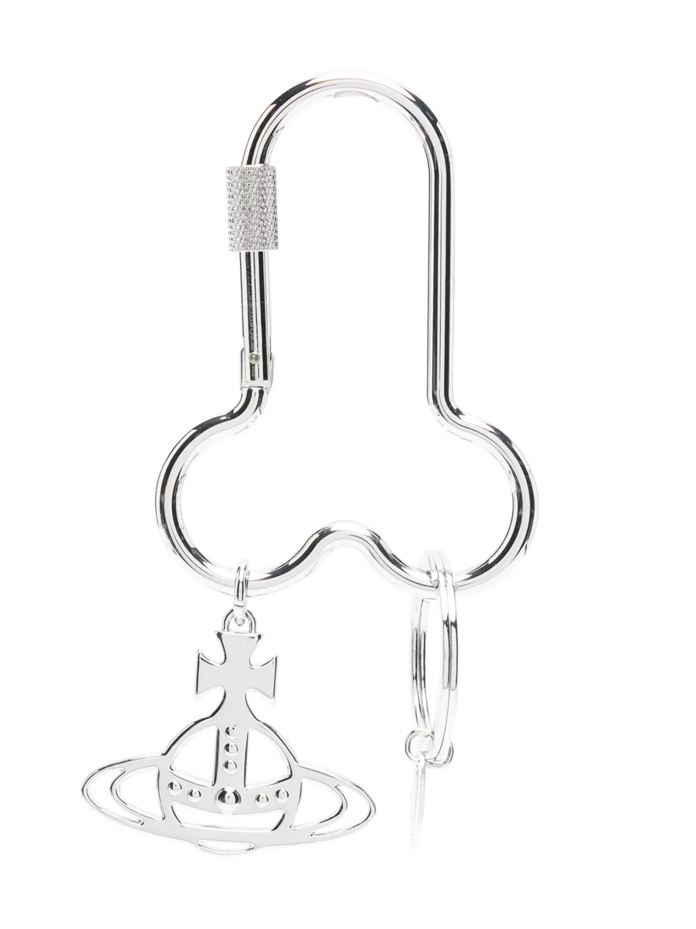 Vivienne Westwood Karabijnhaak sleutelhanger Zilver
