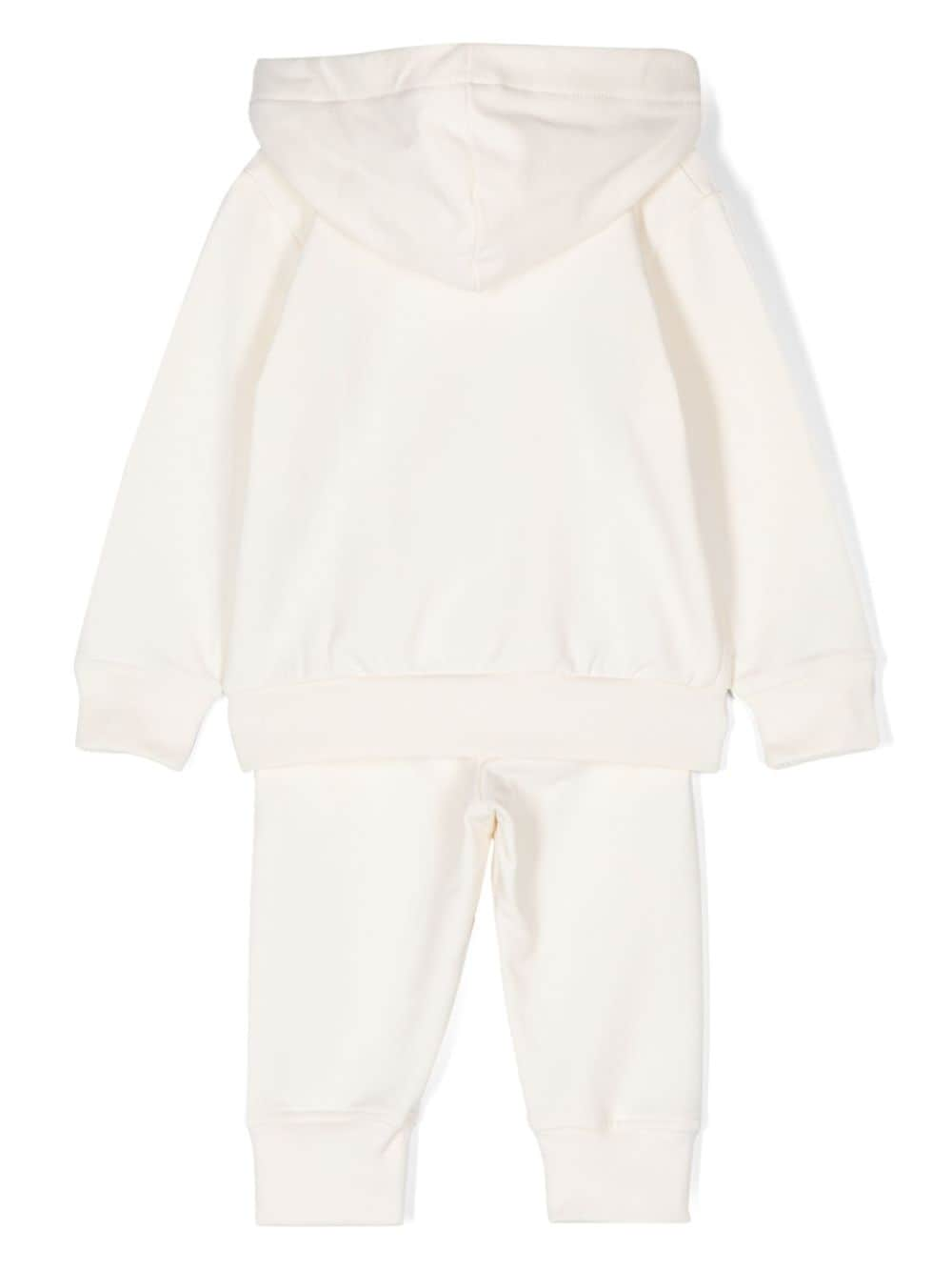 MSGM Kids logo-print tracksuit set - Beige