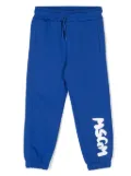 MSGM Kids logo-print track pants - Blue