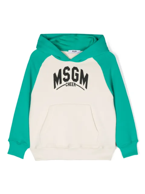 MSGM Kids logo-patch hoodie