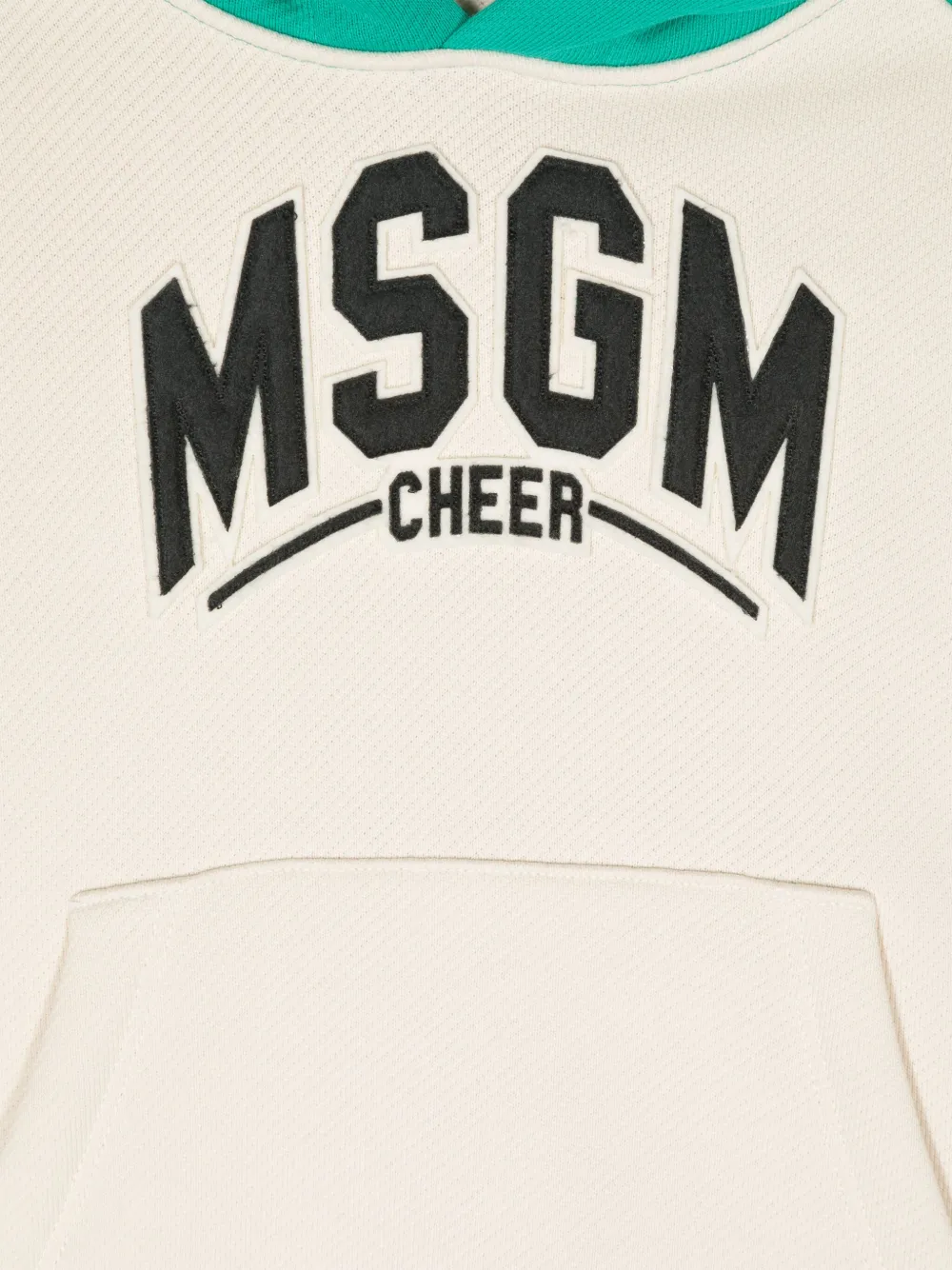 MSGM Kids Hoodie met logopatch Beige