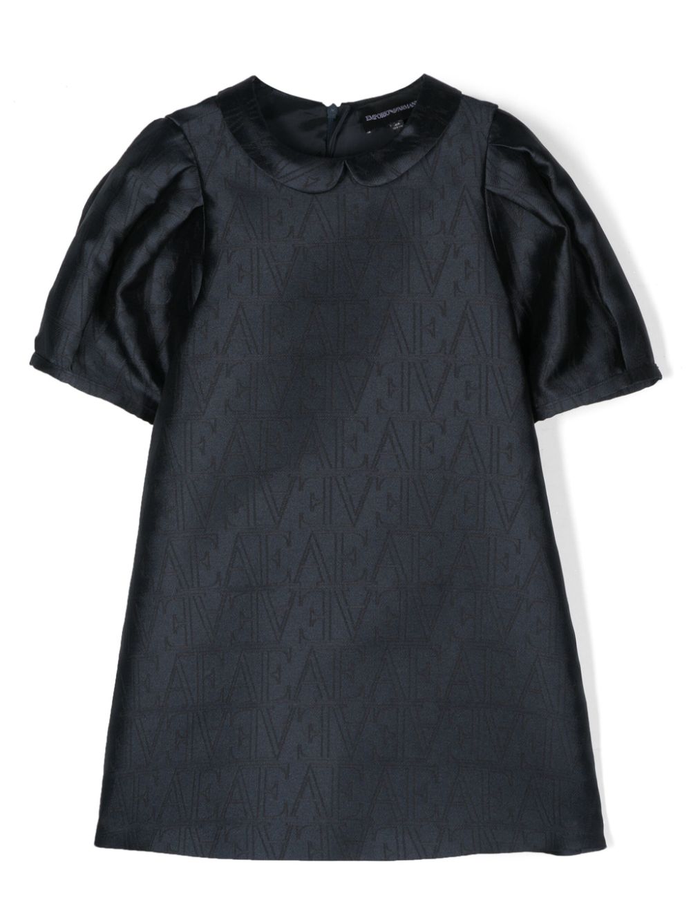 Emporio Armani Kids logo-jacquard dress - Blue