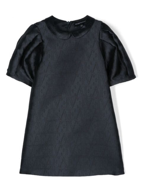 Emporio Armani Kids vestido con logo en jacquard