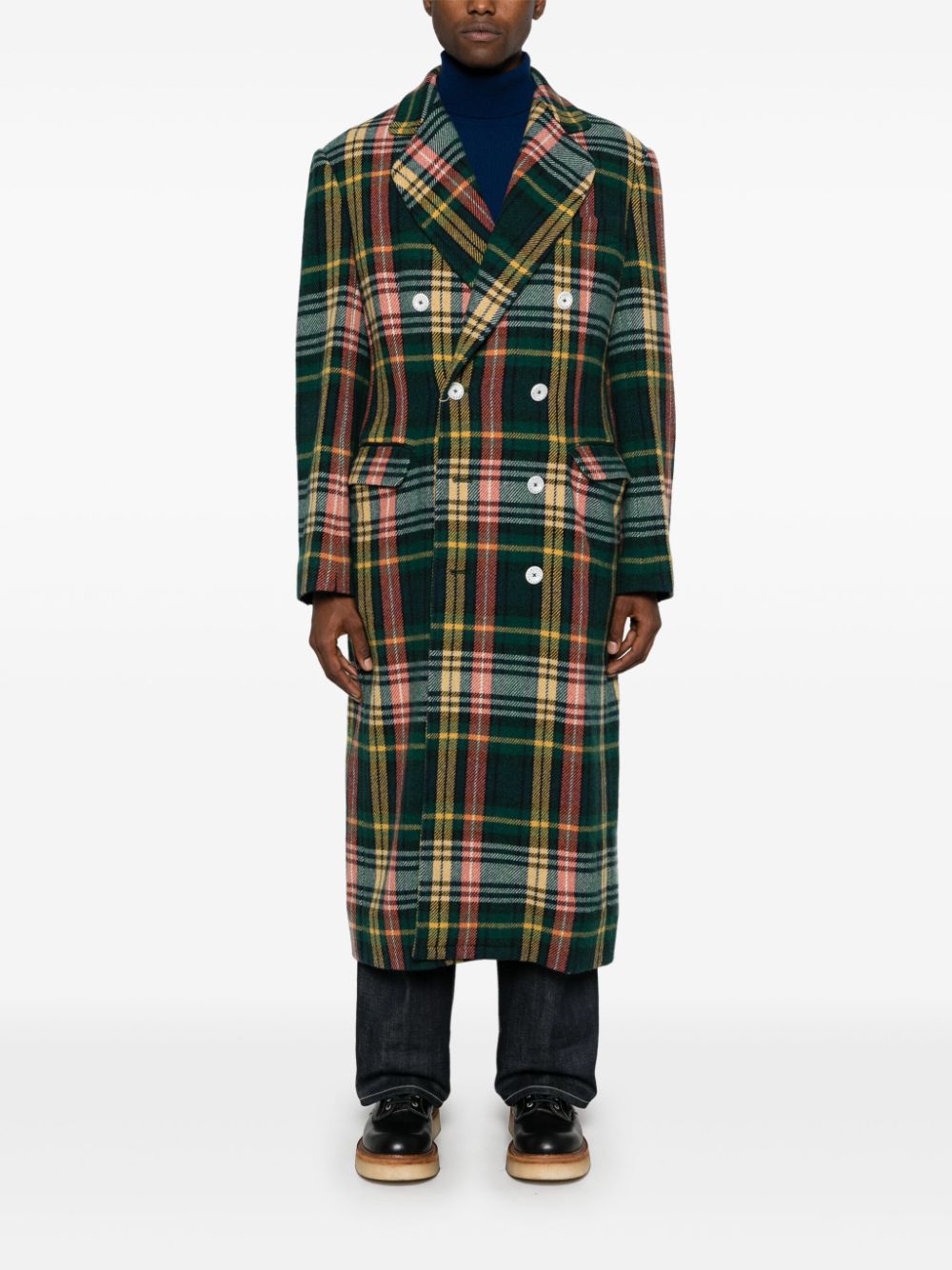 Shop Vivienne Westwood Long Wreck Coat In Green