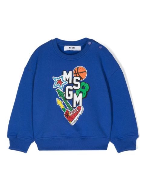 MSGM Kids logo-print sweatshirt