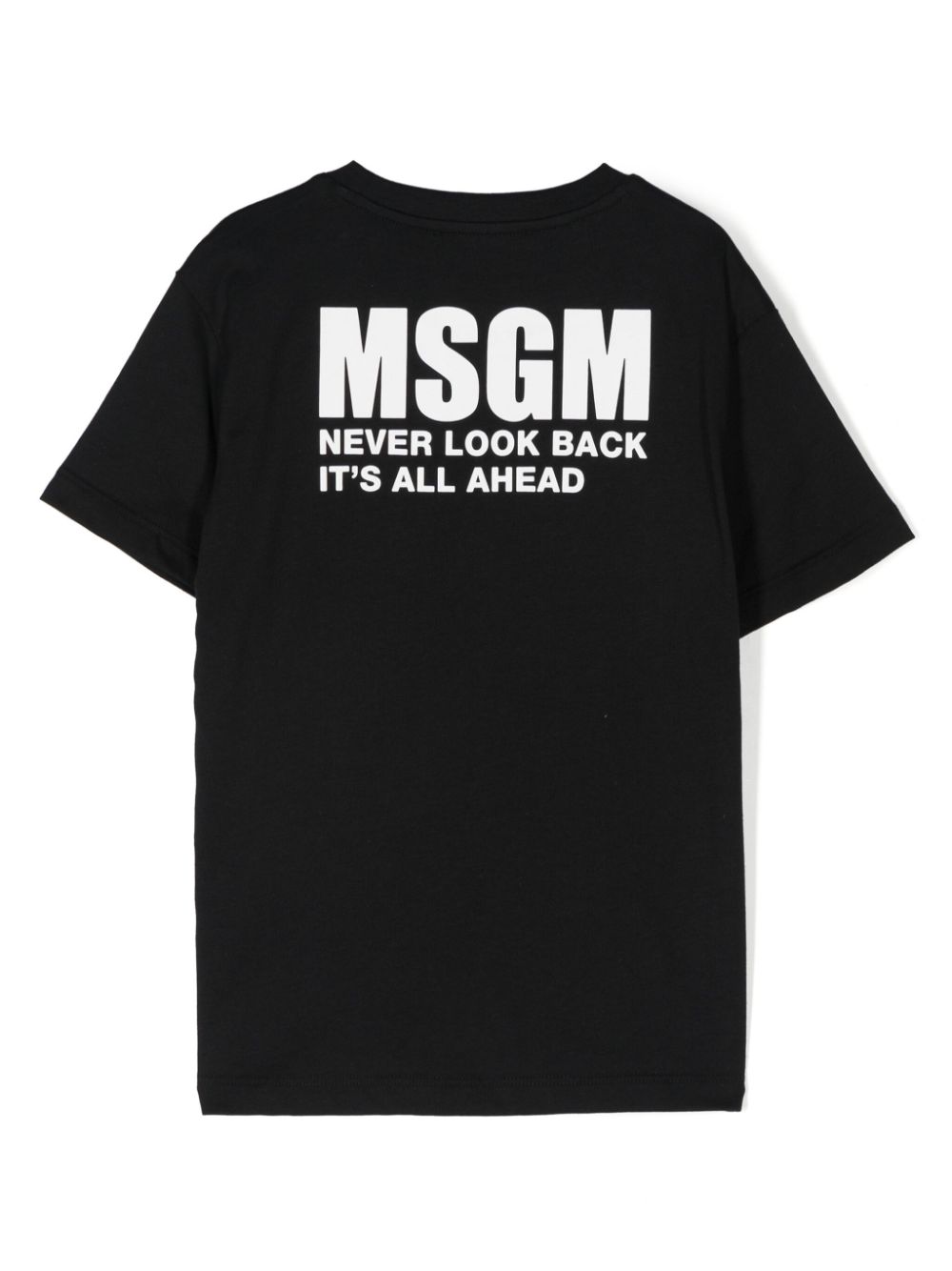 MSGM Kids logo-print T-shirt - Zwart