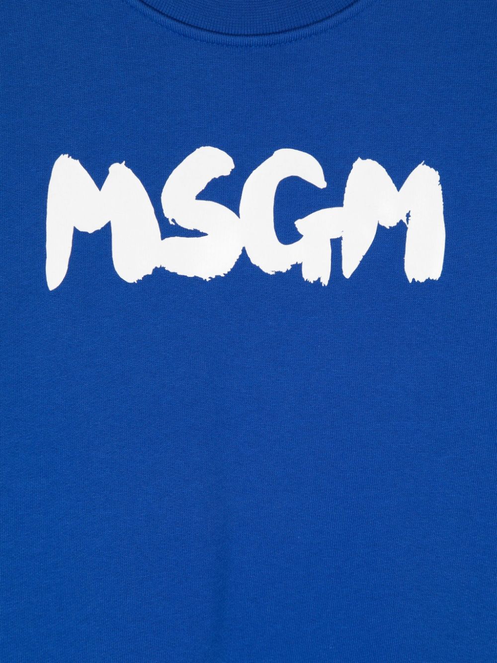 Shop Msgm Logo-print Sweatshirt In Blue