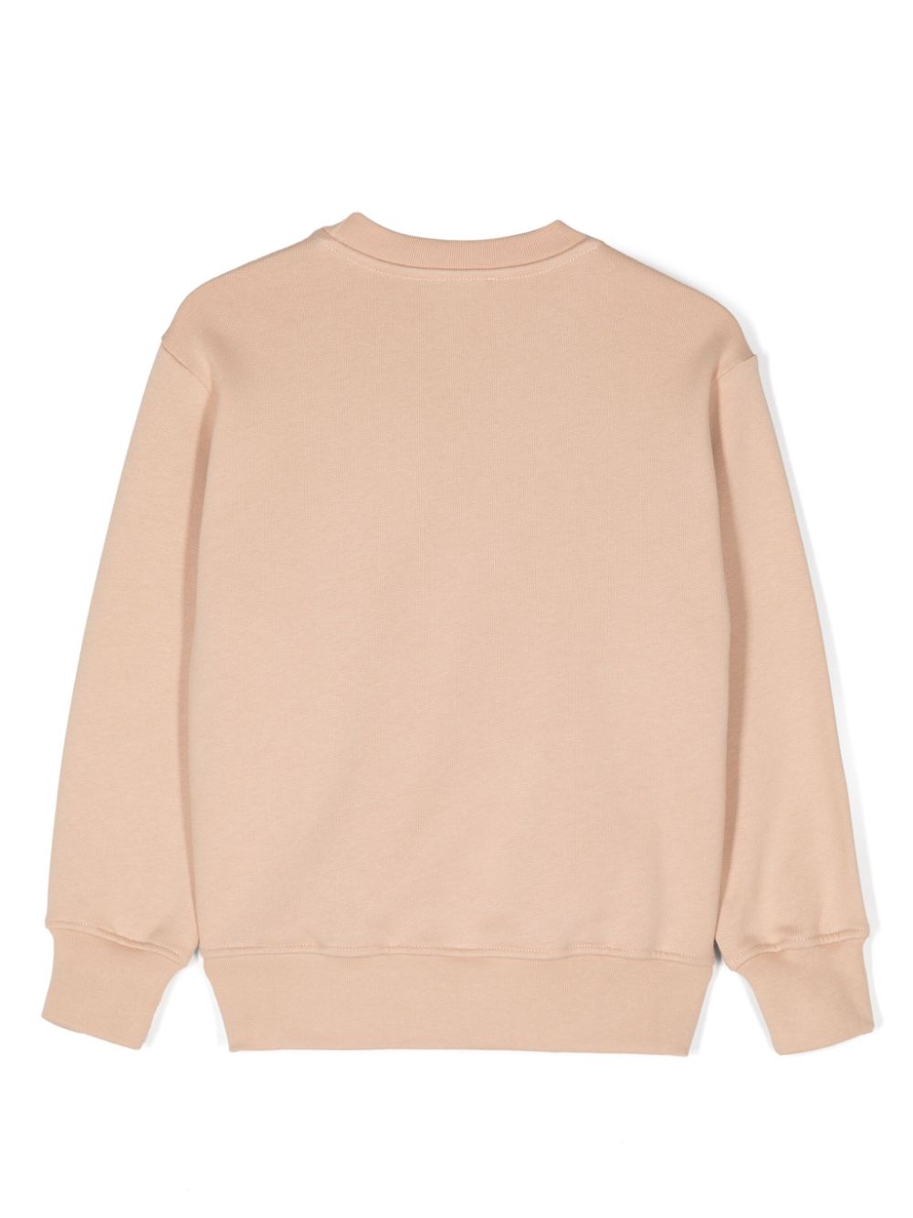 Shop Msgm Flocked-logo Sweatshirt In Neutrals