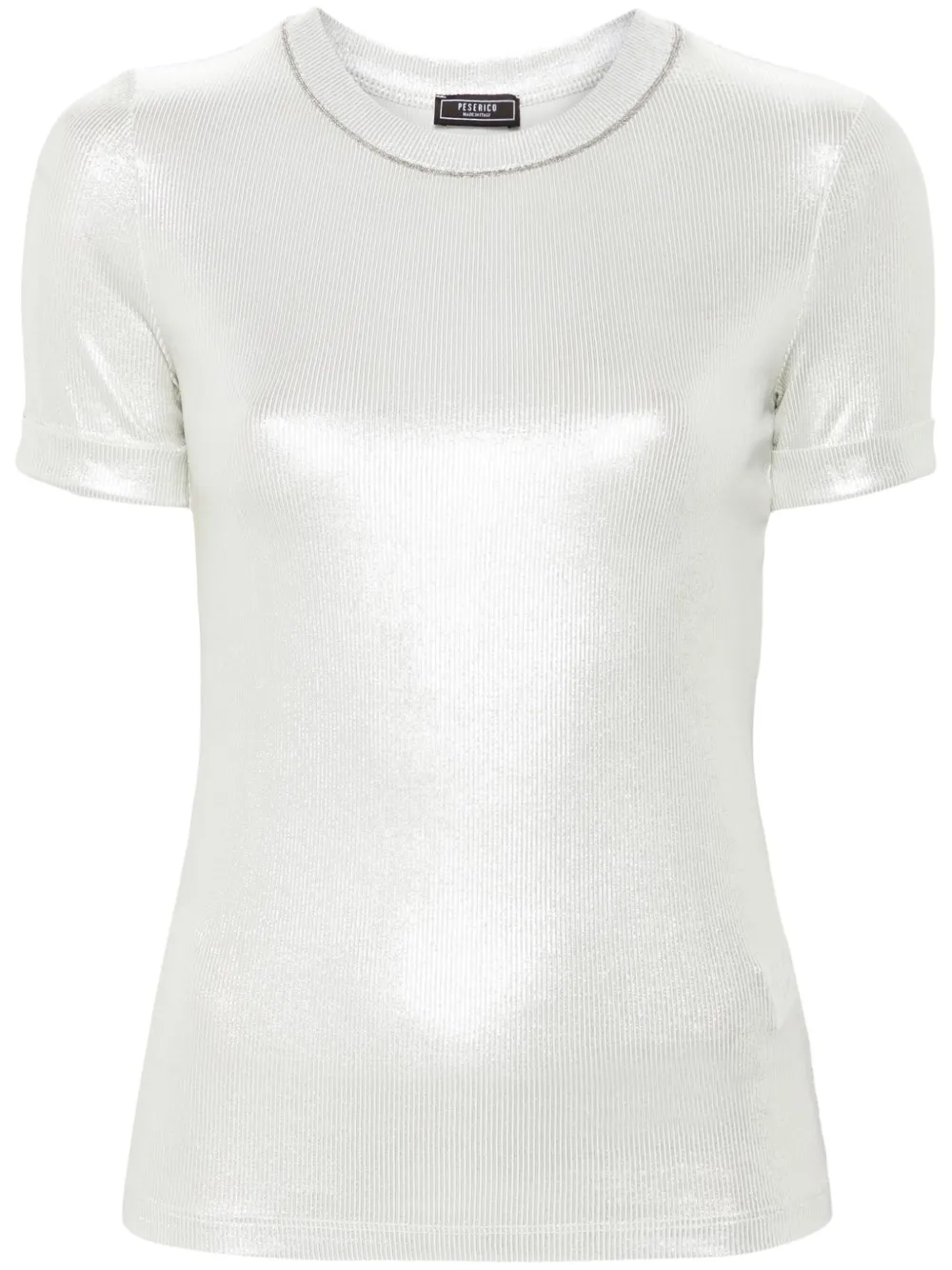 Peserico Metallic T-shirt Zilver