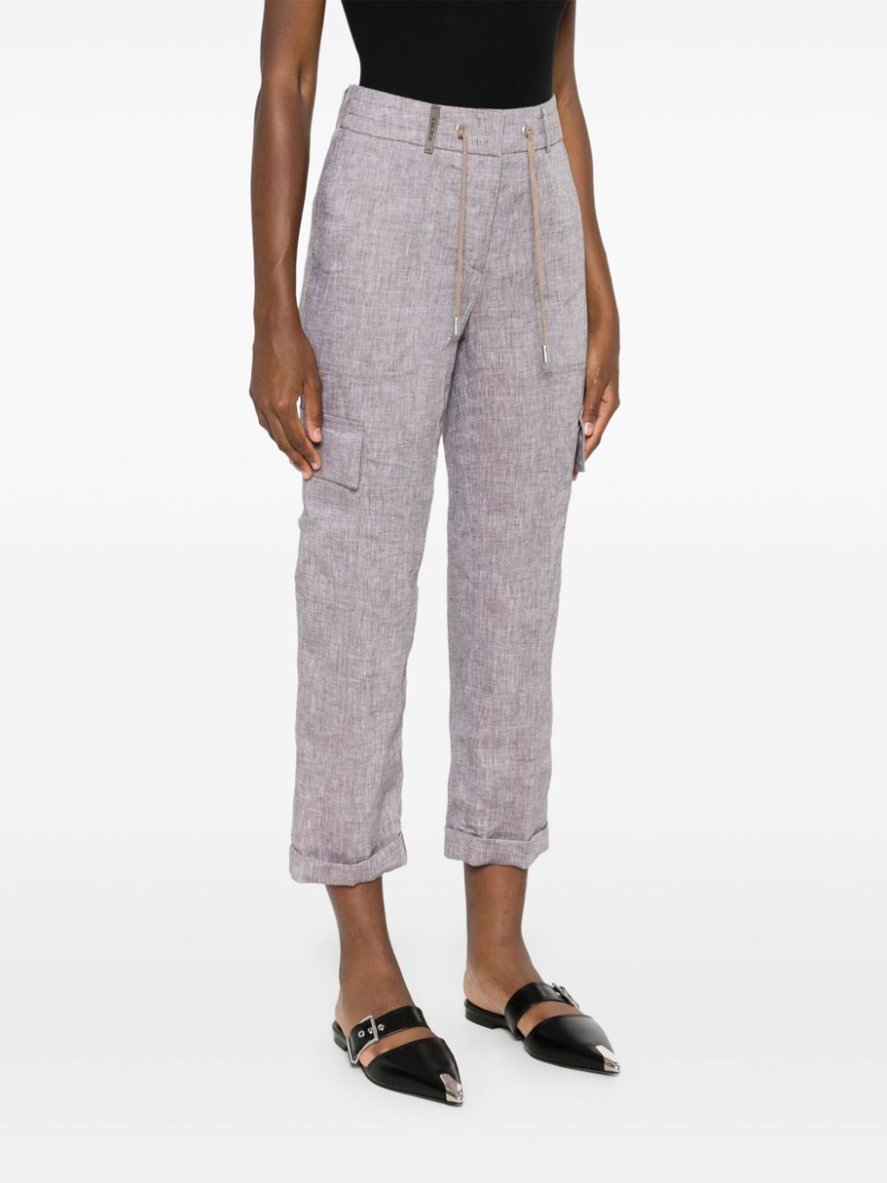 PESERICO LINEN CARGO PANTS 