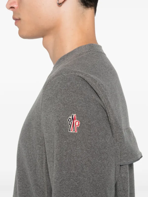 Moncler logo patch sweatshirt outlet