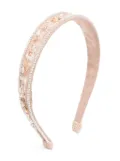 MAISON AVA bead-embellished hair band - Neutrals