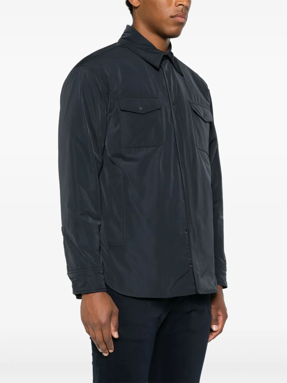 ASPESI Gewatteerd shirtjack Blauw