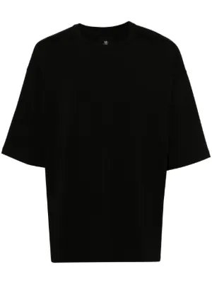Tシャツ・カットソー Thom Krom FW24 WORKED TSHIRT (MTS811 BLACK) Thom Krom short-sleeve Cotton T-shirt | Black | FARFETCH