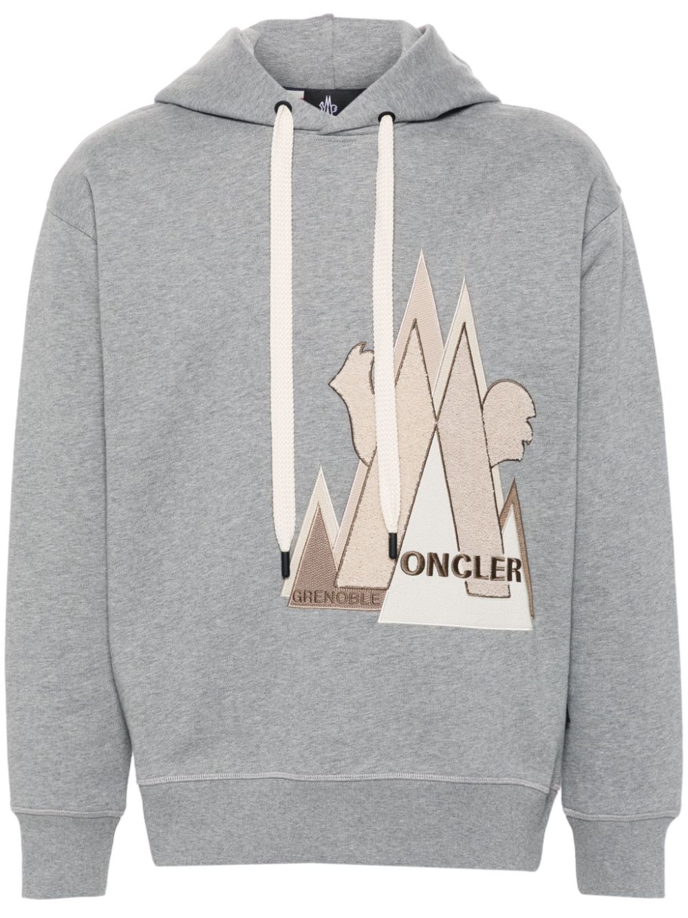 Moncler Grenoble Mountain-logo hoodie - Grey