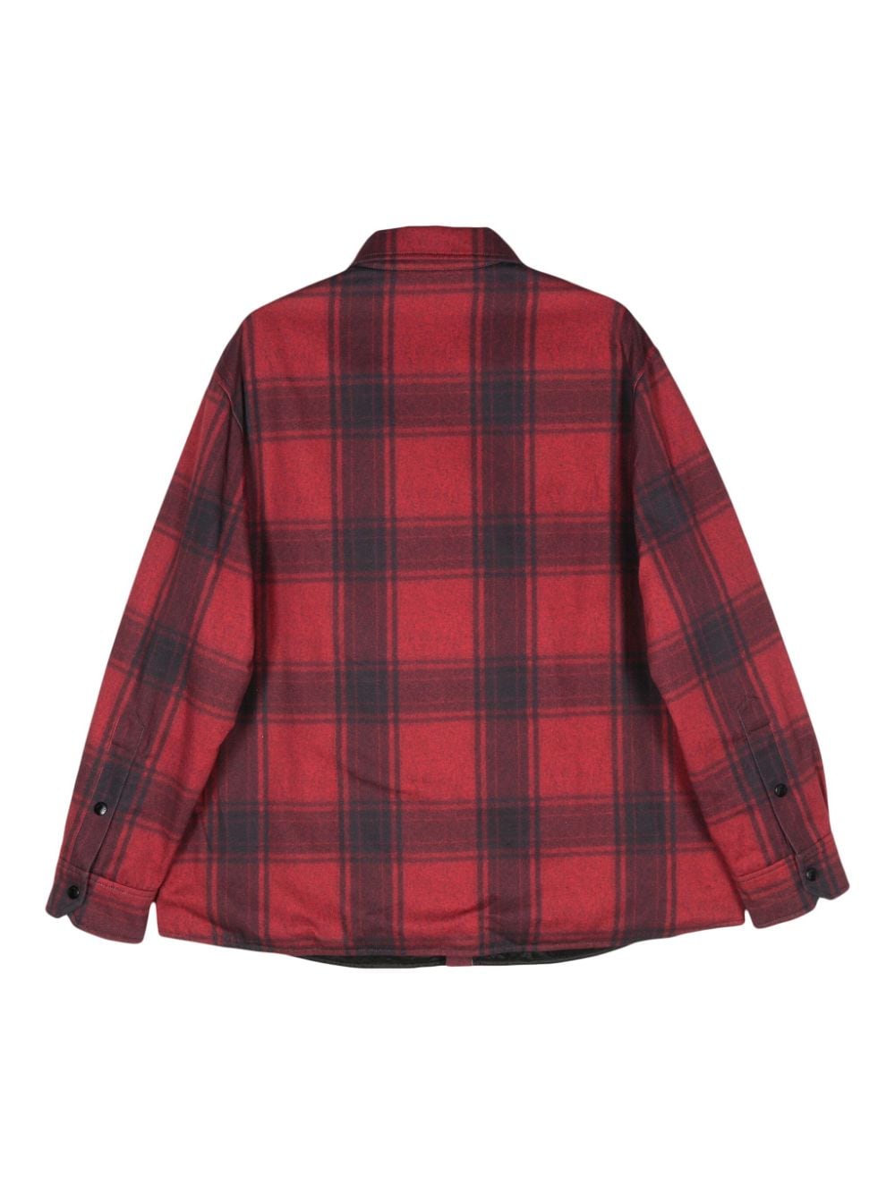 Shop Valentino V Detail Shirt Jacket In Red