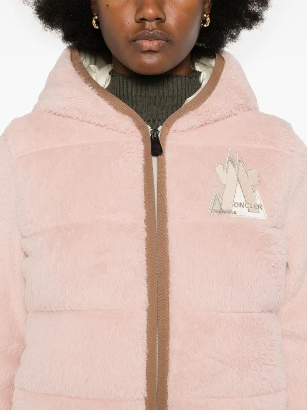 Moncler Grenoble Padded zip-up Hoodie | Pink | FARFETCH
