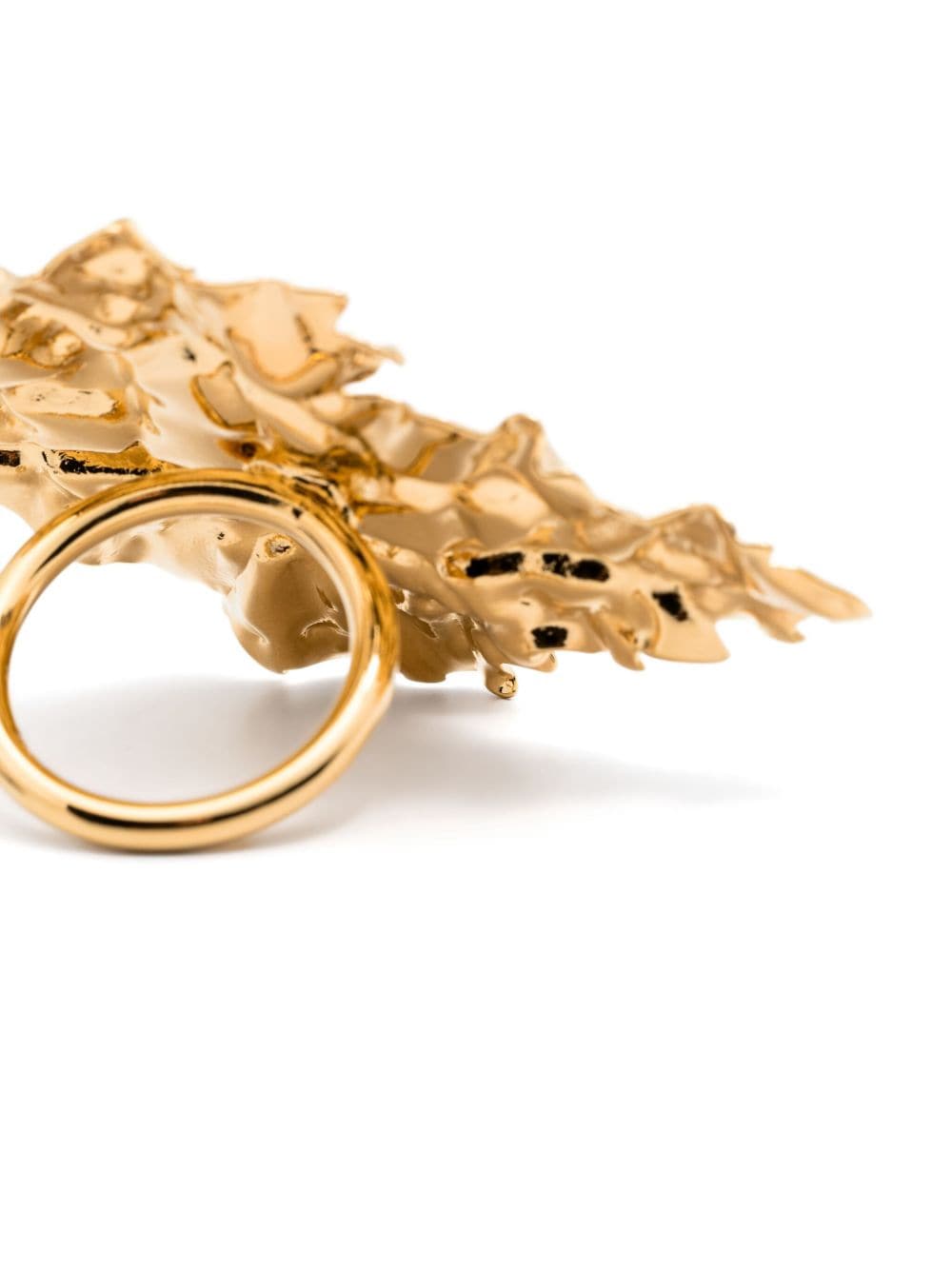 Shop Jil Sander Leaf Ring In Gold