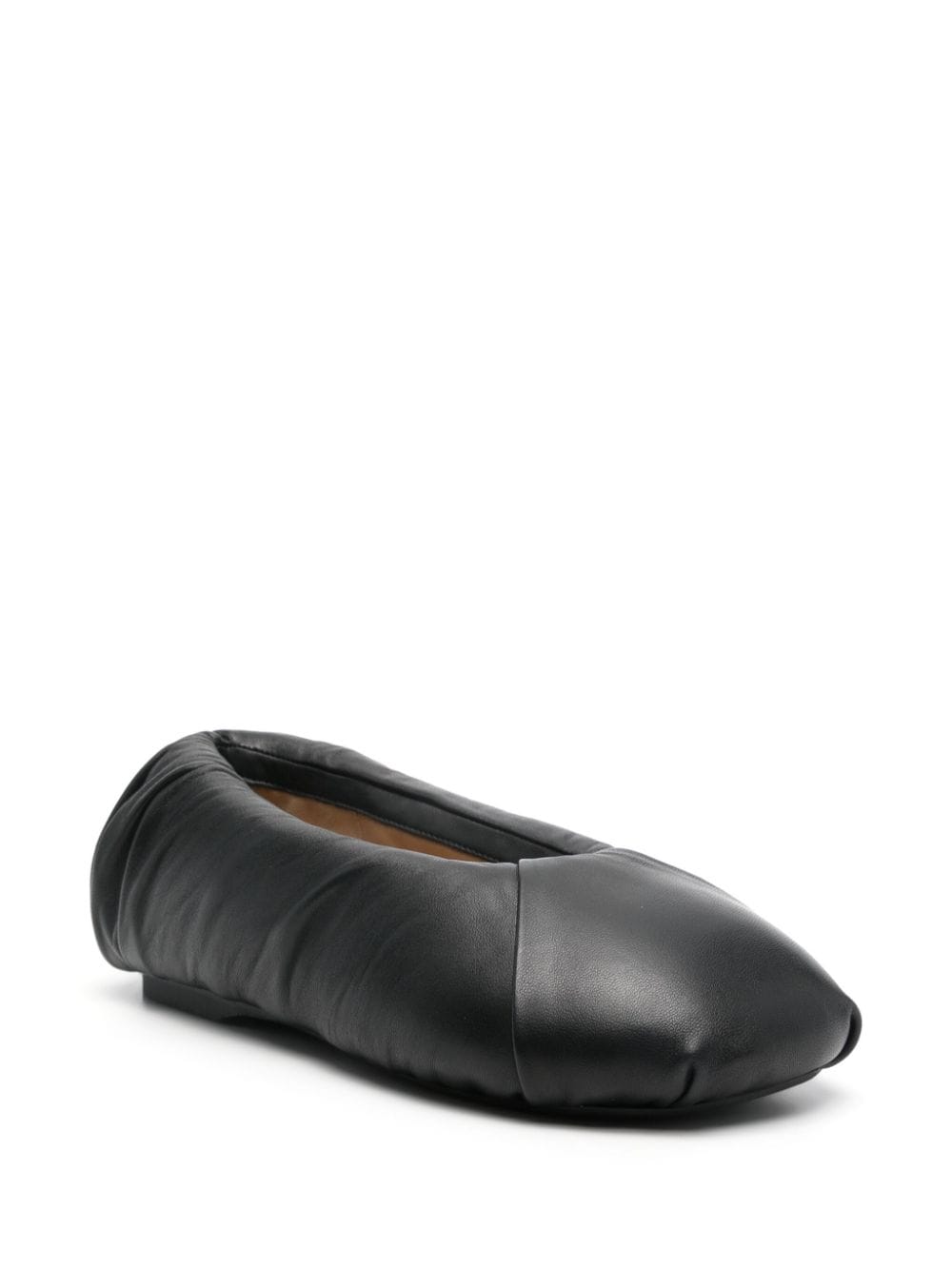 Shop Jw Anderson Padded Ballet Flats In Black