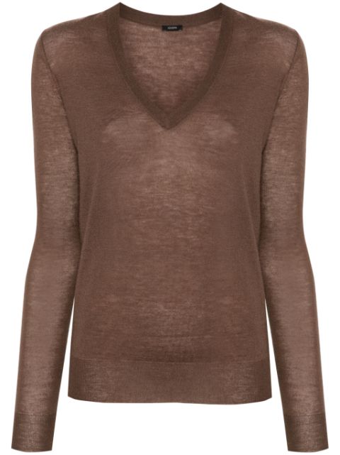 JOSEPH Cashair V-neck sweater Women